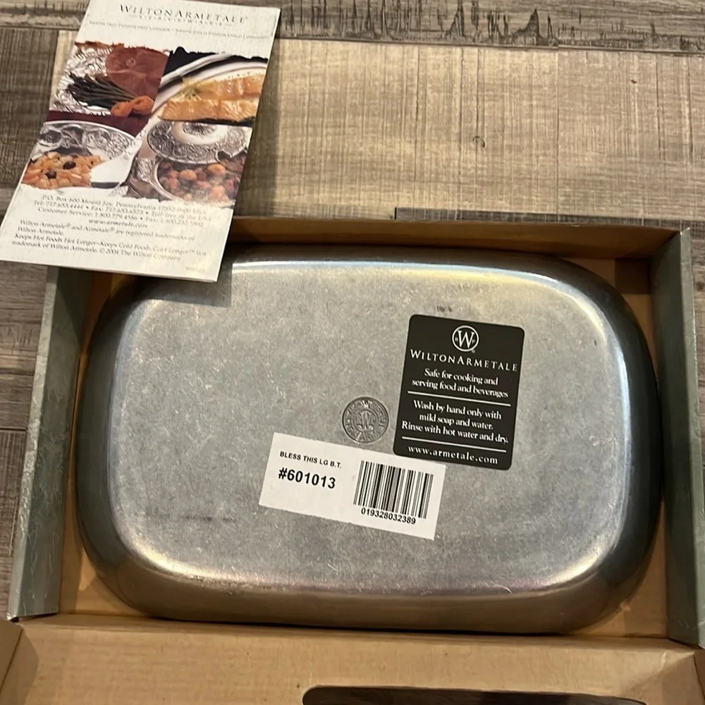 NIB Wilton Armetale ‘Bless This House’ bread serving tray